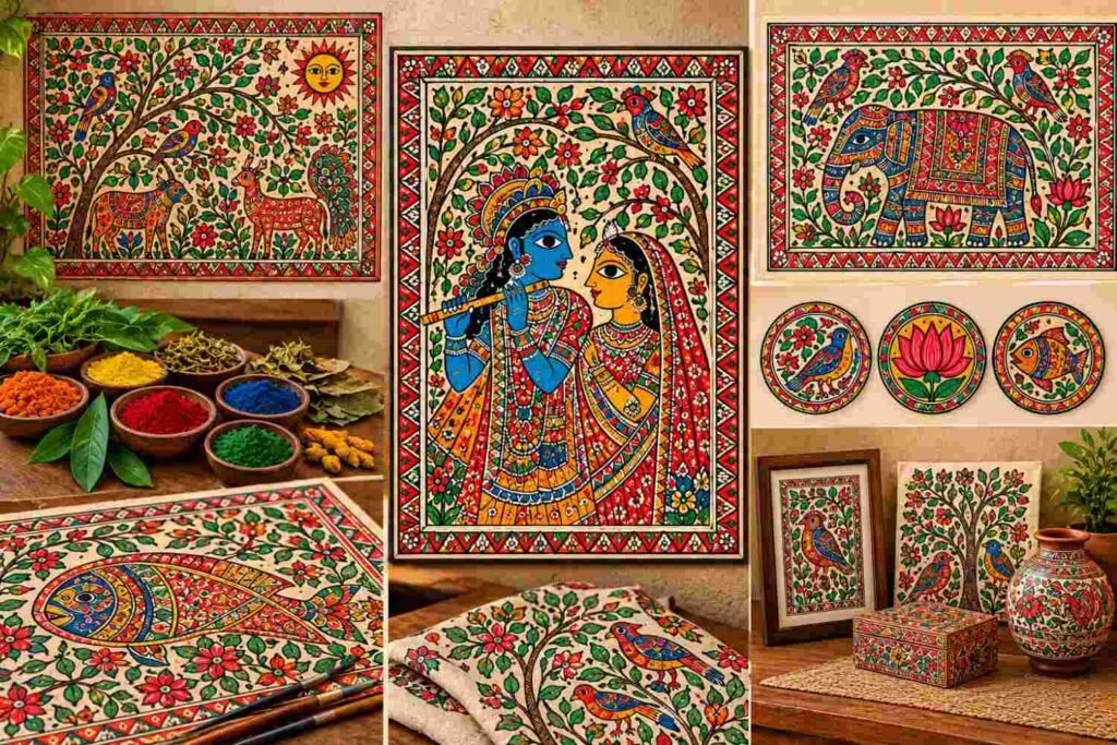 Vibrant Madhubani Paintings for Home