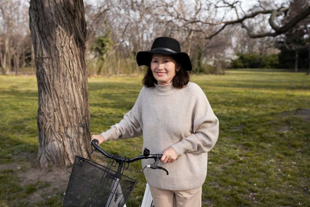 nonnacore outfit with cardigan and vintage accessories