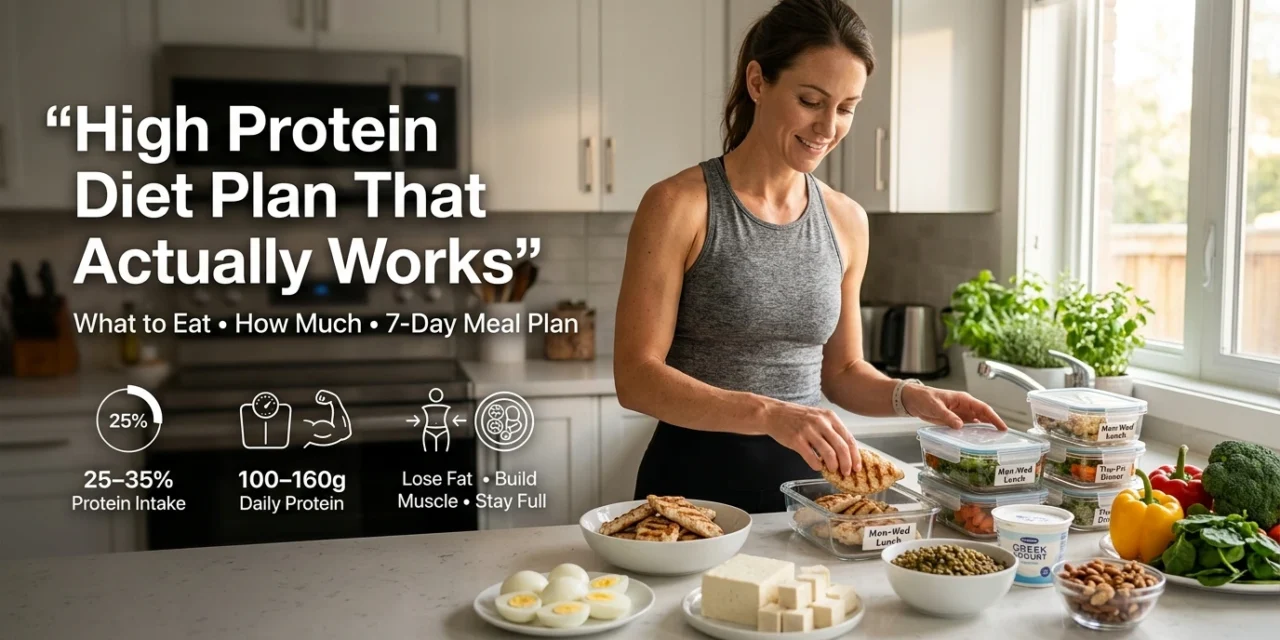 High Protein Diet Plan: and a 7-Day Meal Plan That Actually Works
