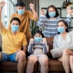 Family protecting themselves during a measles outbreak