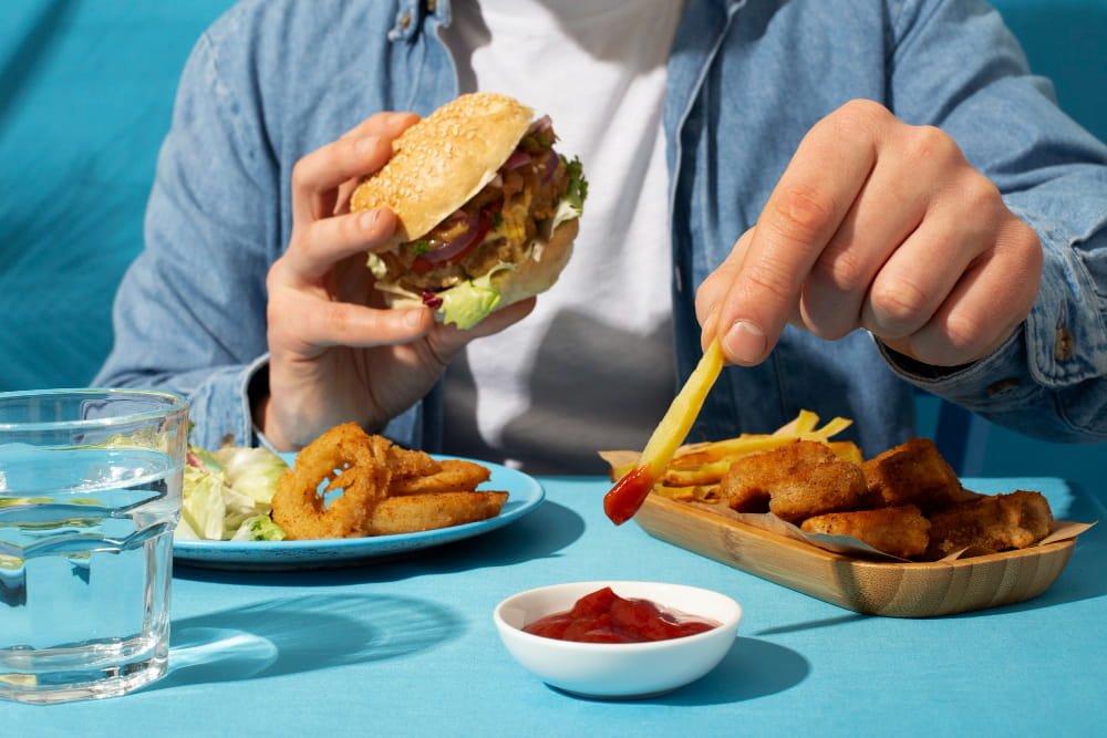 Fast food and unhealthy eating habits affecting heart health